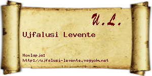 Ujfalusi Levente névjegykártya